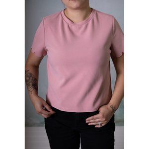 Pink scalloped tshirt